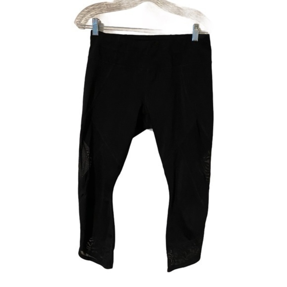 Athleta black mesh panel design leggings